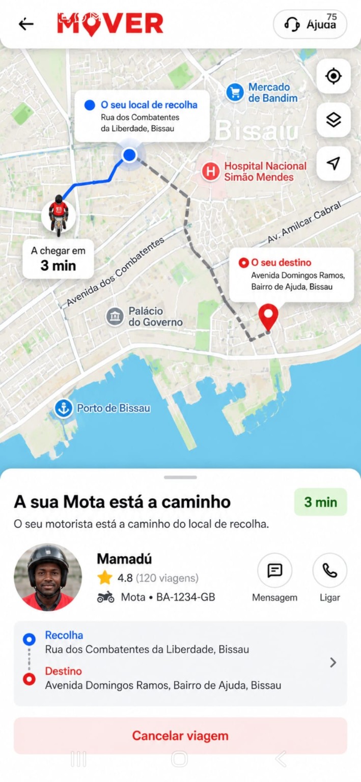 Aplicação MOVER AFRICA